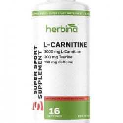 Herbina L-Carnitine, sıvı formda L-karnitin, taurin ve kafein