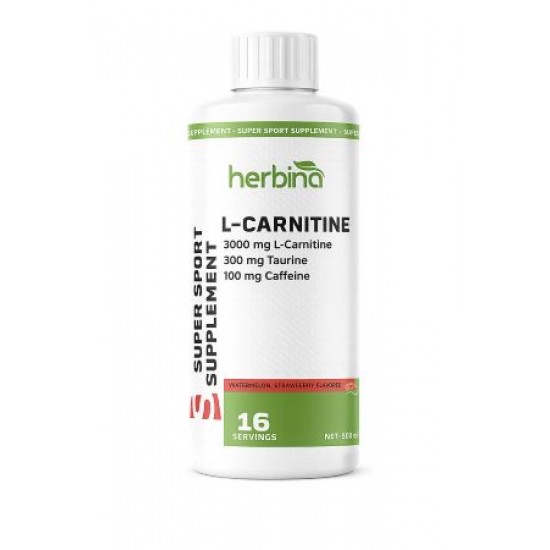 Herbina L-Carnitine, sıvı formda L-karnitin, taurin ve kafein