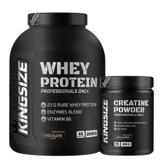 Kingsize Nutrition Whey Protein 2000 Gr + Creatine Powder 300 Gr Kombinasyonu