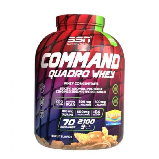 SSN Sports Style Nutrition Command Quadro Whey 2100 Gr (Bisküvi) Protein Tozu