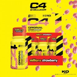 cellucor C4 Pre-Workout Shots Millions Strawberry 12 x 60ml