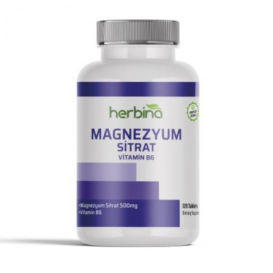 herbina Magnezyum Sitrat 500 mg 120 Tablet