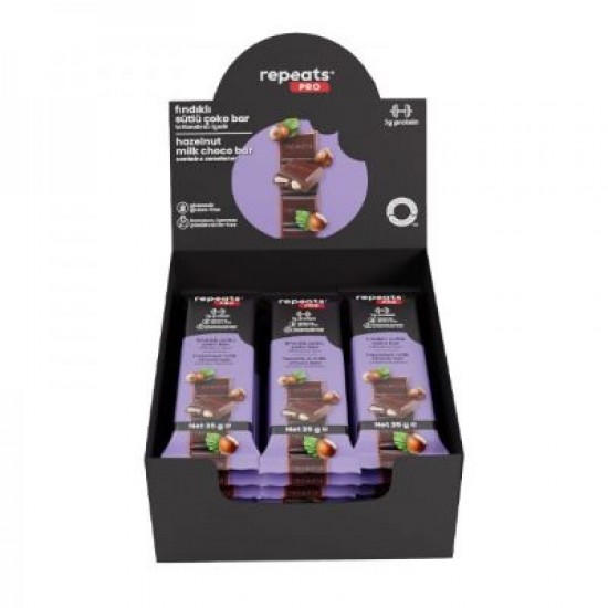 REPEATS PRO FINDIKLI SÜTLÜ ÇOKO BAR 12 X 35 GR