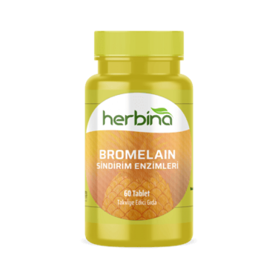 HERBİNA Bromelain Sindirim Enzimleri 1250 Mg 60 Tablet