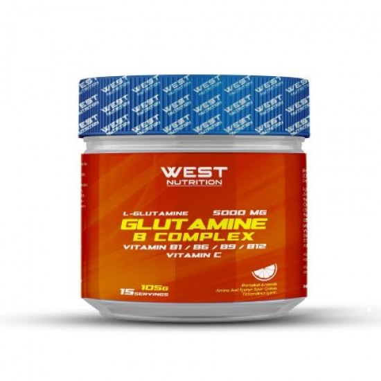West Nutrition L-Glutamin Vitamin B Kompleks 105 gr 15 Servis Portakal Aromalı