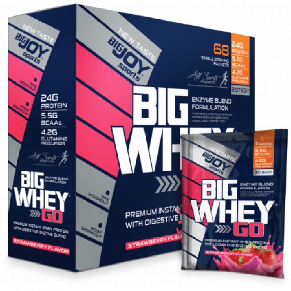 BigJoy Big Whey Go Protein 2070 Gr Çilek 68 Saşe