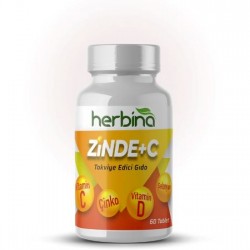 Herbina ZİNDE+C VİTAMİN C,ÇİNKO,VİTAMİN D, SELENYUM 60 TABLET