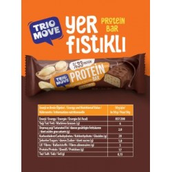 Trio Move %33 Protein yer Fıstıklı ve Sütlü Çikolatalı 50 g x 9 Adet