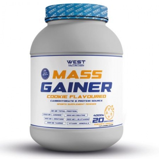 West Nutrition Mass Gainer Karbonhidrat Tozu 4000 gr Kurabiye Aromalı