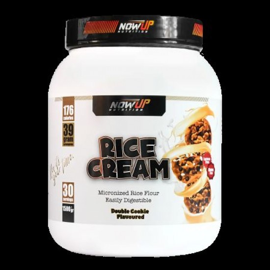 NOWUP NUTRITION Rice Cream - Double Cookie: Kurabiye Aromalı Pirinç Kreması (1500gr, 30 Porsiyon)