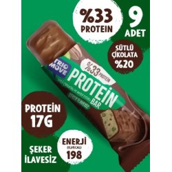 Trio Move %33 Protein Antep Fıstıklı ve Sütlü Çikolatalı 50 g x 9 Adet
