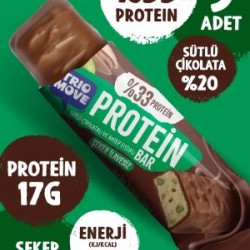 Trio Move %33 Protein Antep Fıstıklı ve Sütlü Çikolatalı 50 g x 9 Adet