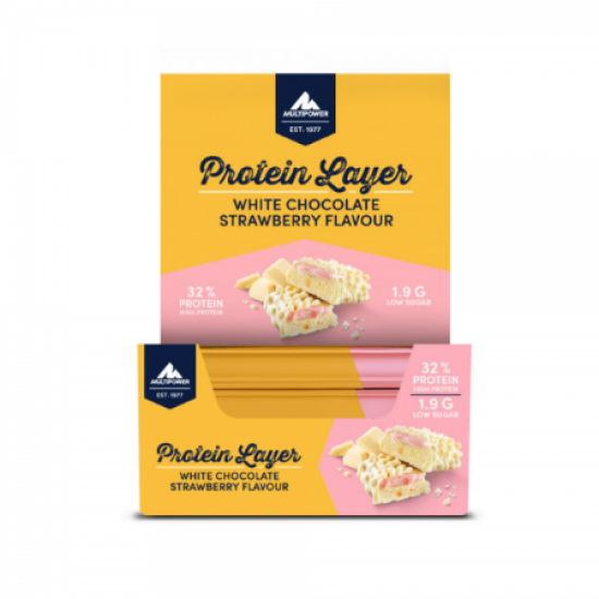 MULTİPOWER PROTEİN LAYER BAR(50 GR) - 18 ADET BEYAZ ÇİKOLATA & AHUDUDU